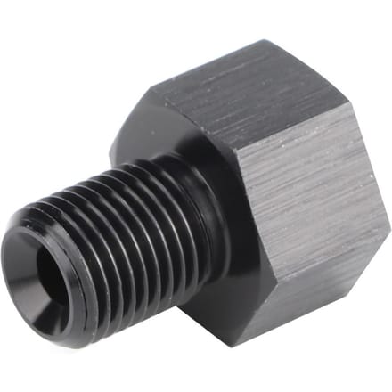 18in NPT Vrouwelijk naar M10x1.0 Mannelijk Verloopstuk Oliedrukmeter Adapter Vervanging Zwart gray