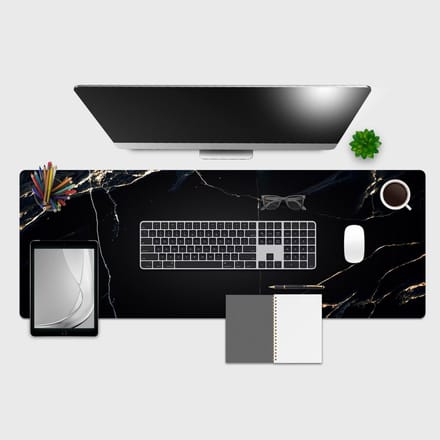 Extra Groot Bureauonderlegger Marmer Look - Antislip & Krasbestendig - 120x40 cm
