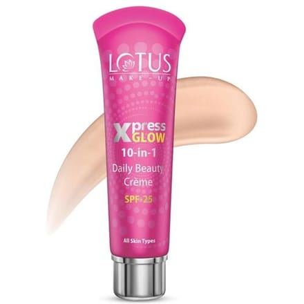 Lotus Herbals Make-up Xpress Glow 10 in 1 SPF 25 Daily Beauty Cream (Royal Pearl, 30g) beige