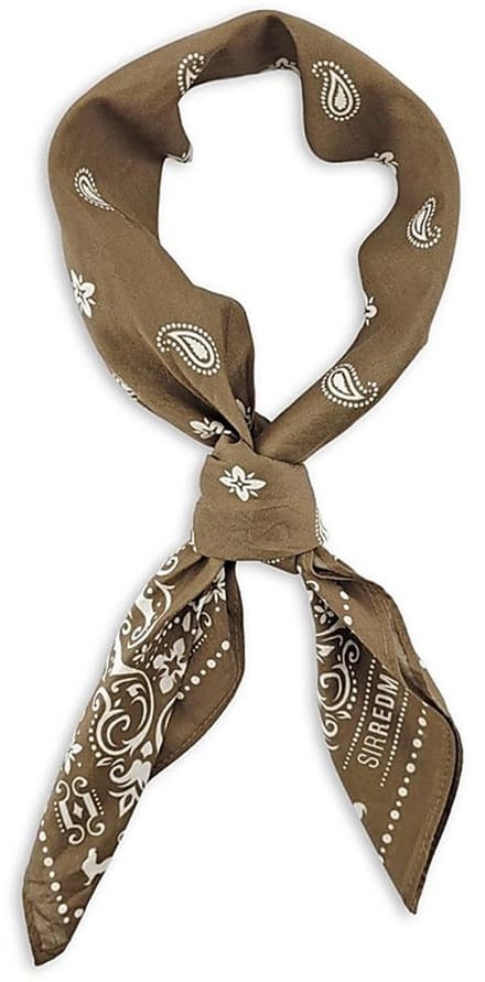 Sir Redman - Sjaals - WORK bandana taupe - taupe / wit