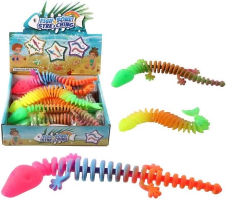 Kidsfun speelgoed visgraat set - kleurrijk kunststof speelgoed 19 cm.