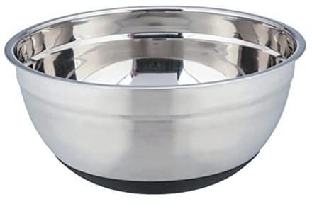 Stainless Steel Bowl 4 Litre with Non-Slip Silicone Base for Outdoor Use