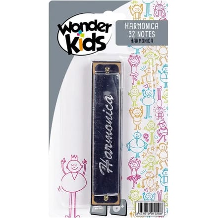 Educatieve harmonica van metaal 32 noten Wonderkids