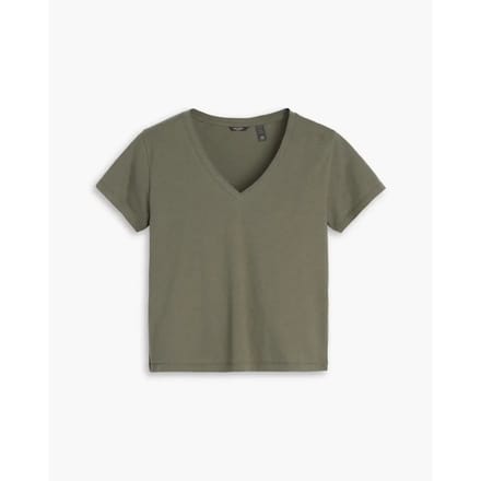 Dockers Deep T-shirt Met Korte Mouwen En V-hals Groen S Vrouw