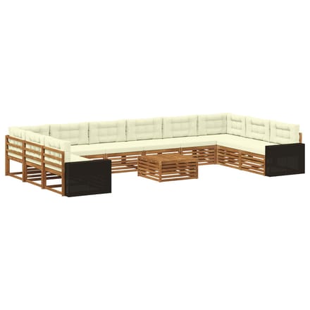 vidaXL - Sofa-Sets - 11 - st - Massief - Acacia - Hout