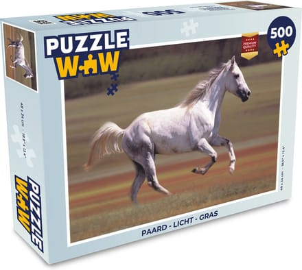Puzzel Paard - Licht - Gras - Legpuzzel - Puzzel 500 stukjes