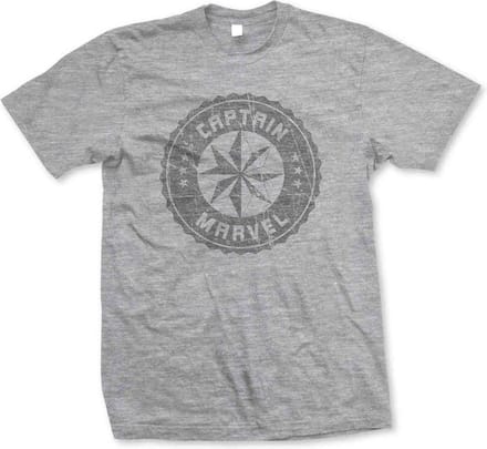 Marvel Captain Marvel Heren Tshirt -L- Grey Circle Grijs