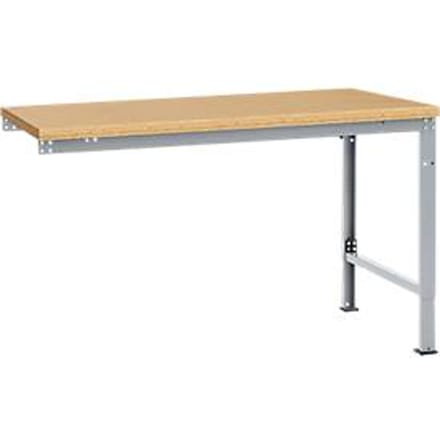 Manuflex aanbouwtafel UNIVERSAL Speciaal, tafelblad multiplex, 1500 x 1000, aluminium zilver