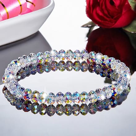 Sorprese armband - Vienna - clear - armband dames - elastisch - cadeau - Model S - Cadeau
