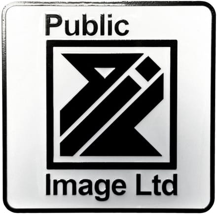 Pil Public Image Ltd - New Logo Koelkastmagneet - Wit/Zwart