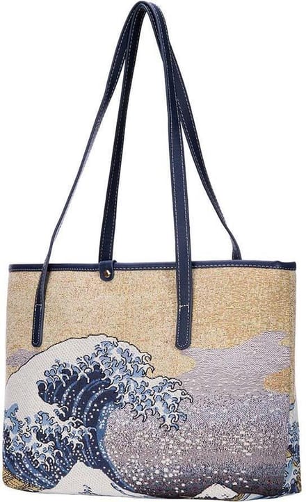 Signare - College tas - Kunst - Gobelin - Schoudertas - Great Wave off Kanagawa