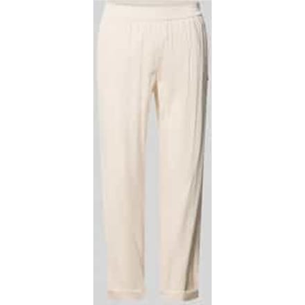 straight fit linnenbroek met viscose