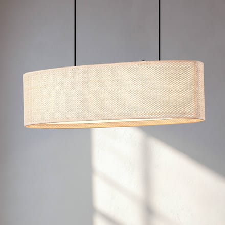 Lindby - Hanglamp - 2lichts - PVC, textiel, kunststof - H: 20 cm - E27 - beige