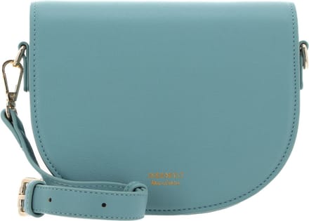SEIDENFELT MANUFAKTUR Schoudertas Heby Saddle Bag Dusty Aqua / Gold Lichtblauw