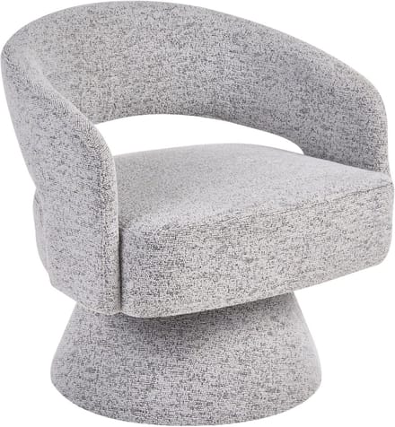 EIDAL - Draaifauteuil - Grijs - Polyester
