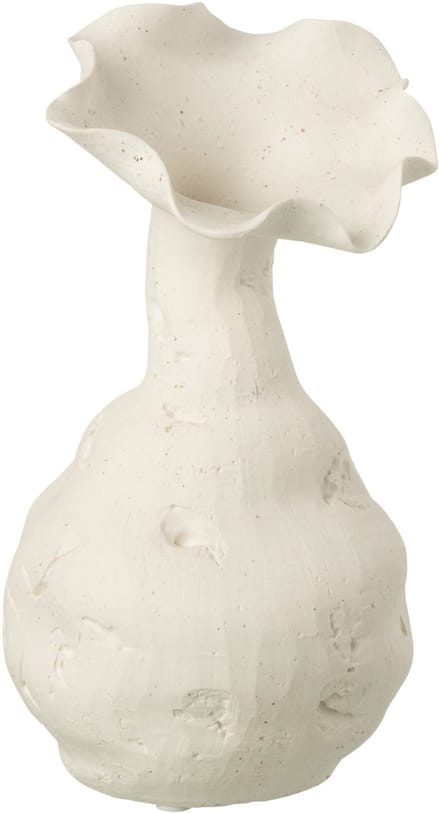 J-Line vaas Helix - keramiek - wit - small