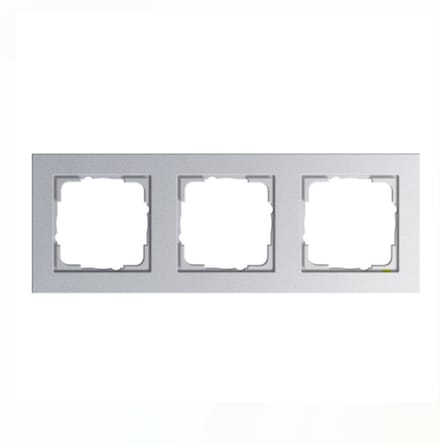Gira E2 Afdekraam 3-voudig - Aluminium mat (System 55) - Schakelmateriaal - 021325