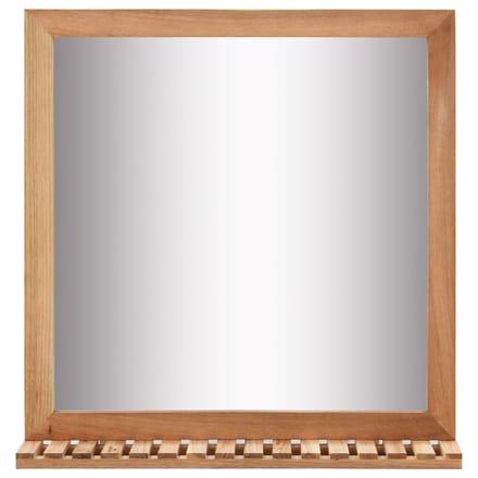 vidaXL - Badkamerspiegel - 60x12x62 - massief - walnotenhout
