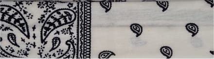 Haarsoires Haarband Stof 6cm - Paisley Patroon - Wit