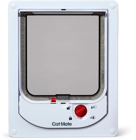 Cat Mate Elektromagnetisch Kattenluik met 4-Wegvergrendeling - 24,2 cm x 19,5 cm x 6 cm - wit - 254W