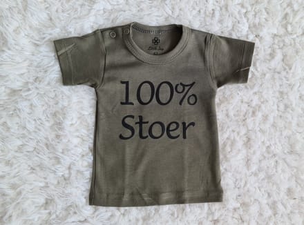 Little Jay 100% stoer - Leger groen - T-shirt korte mouw
