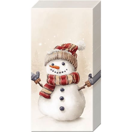 Papieren zakdoek "Oscar the Snowman"