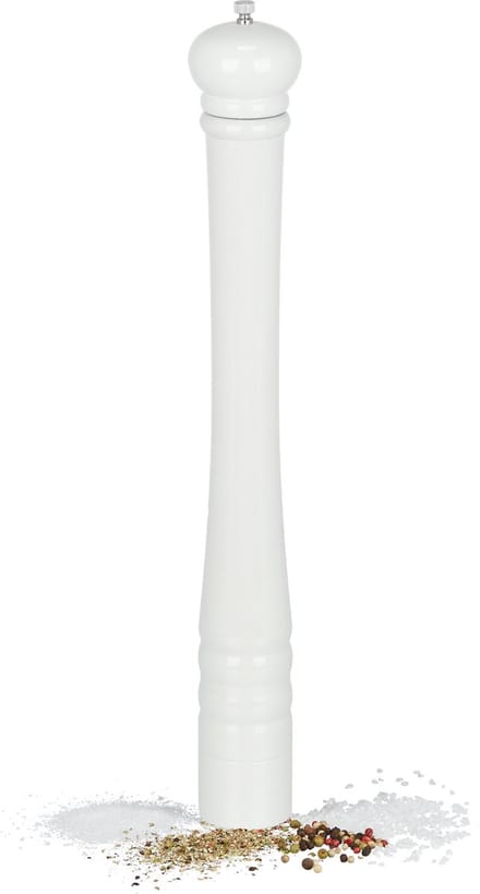 peper en zout molen set - handmatig - 51,5 cm - groot - wit
