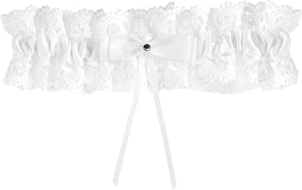 Elegante Bruids Garter van Elastische Kant met Strik - Perfecte Accessoire voor Bruiloften en Bruidsdouches