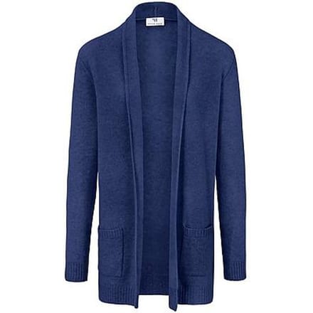 Lang vest 100% scheerwol Van Peter Hahn blauw