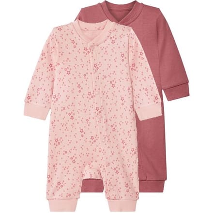 LUPILU Set van 2 baby pyjama's (rosé/roze, 62-68)
