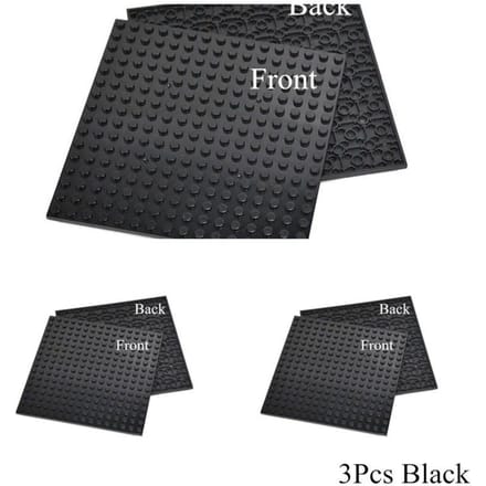 3 Pièces Assiettes 16 x Plaque de Base Double Face Briques de Construction Plaque de Base Composants Ville MOC Jouet Éducatif pour Enfants