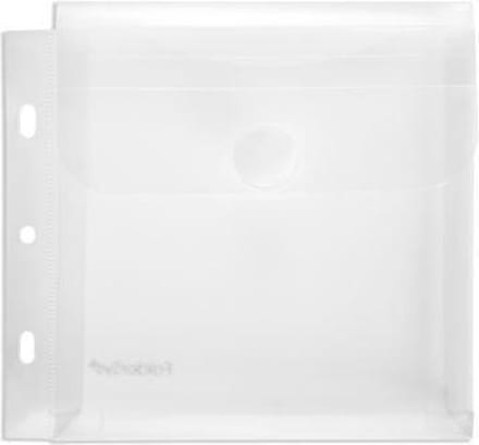 Enveloptas Foldersys CD PP transp 3 gaats + expansievouw Cd Balg Velcro Oms.+Perfo.