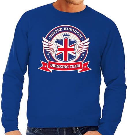 Blauw Engeland drinking team sweater blauw heren - United Kingdom kleding M