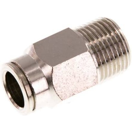 10mm x R3/8'' Messing Insteekfitting Buitendraad NBR [2 Stuks]