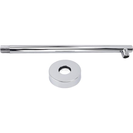 Douchearm met flensmontage RVS buis 35cm Badkameraccessoires white