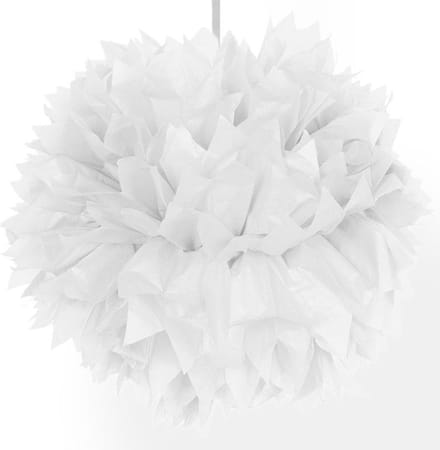Folat - Pompom Wit 30 cm per stuk