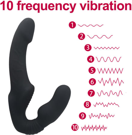 Strap U Urge Strapless Strap-On Vibrator - Zwart