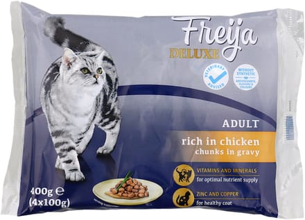 Freija maaltijdzakjes Deluxe 3x4 x 100 gram | kip