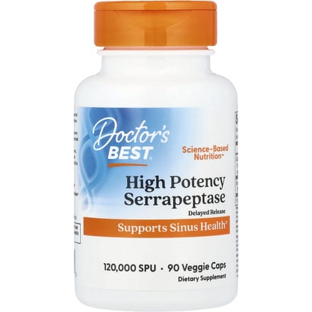 Doctor's Best, Hooggedoseerde Serrapeptase, Veggie Capsules 90