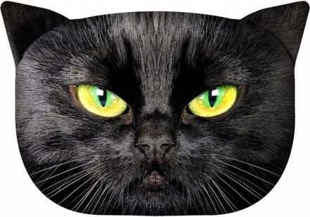 Bertoni - Knuffelkussen met kat motief Sierkussen met verborgen ritssluiting en vulling Kussen Nero