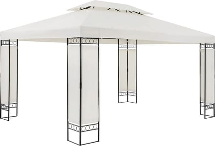 Casaria Paviljoen Elda 3x4m - UV-bescherming 50+/Zijpanelen - Crème