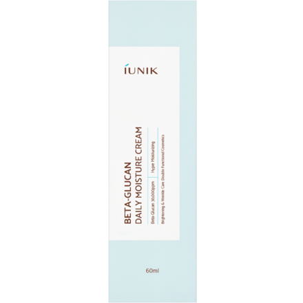 iUNIK Beta Glucan Dagelijkse Vochtcrème 60 ml. Een hydraterende gezichtscrème voor een zachte en stralende huid.