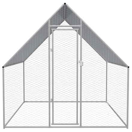 vidaXL - Buitenhok - voor - kippen - 2x2x1,92 - m - gegalvaniseerd - staal