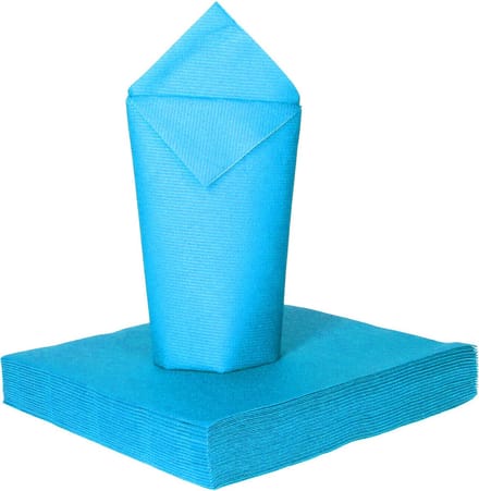Givi Italia Feestelijke servetten - 25x - blauw - 2 laags - 33x33cm