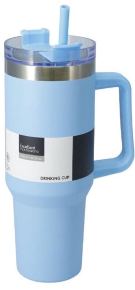 Home & Styling Thermo Drinkbeker 1,2L - Roestvrij - Blauw