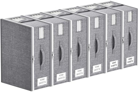 Dailygoods - Set van 6 Opvouwbare Opbergtassen voor Beddengoed
