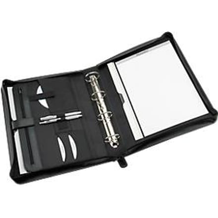 Alassio ringmap Rimini, A4, FINEtouch imitatieleer, met cd-vak, zwart