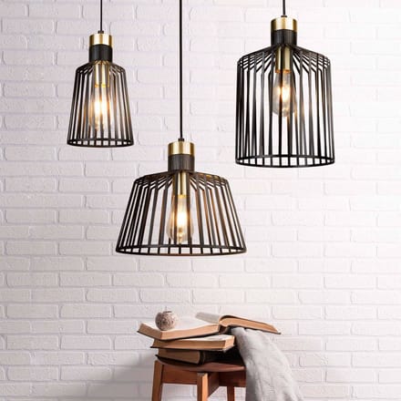 Searchlight Hanglamp Bird Cage Ø 22cm - 9413BK