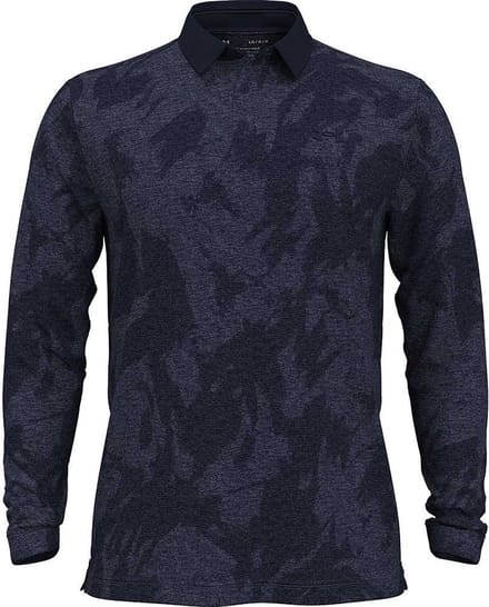Under Armour Golf Playoff Jacquard Lange Mouw Poloshirt Blauw L