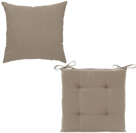 Hesperide tuinkussen set - lichtbruin - polyester - uv/waterbestendig